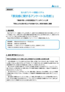 景況感に関するアンケート結果レポート202407のサムネイル