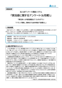 景況感に関するアンケートレポート2025.7.30のサムネイル